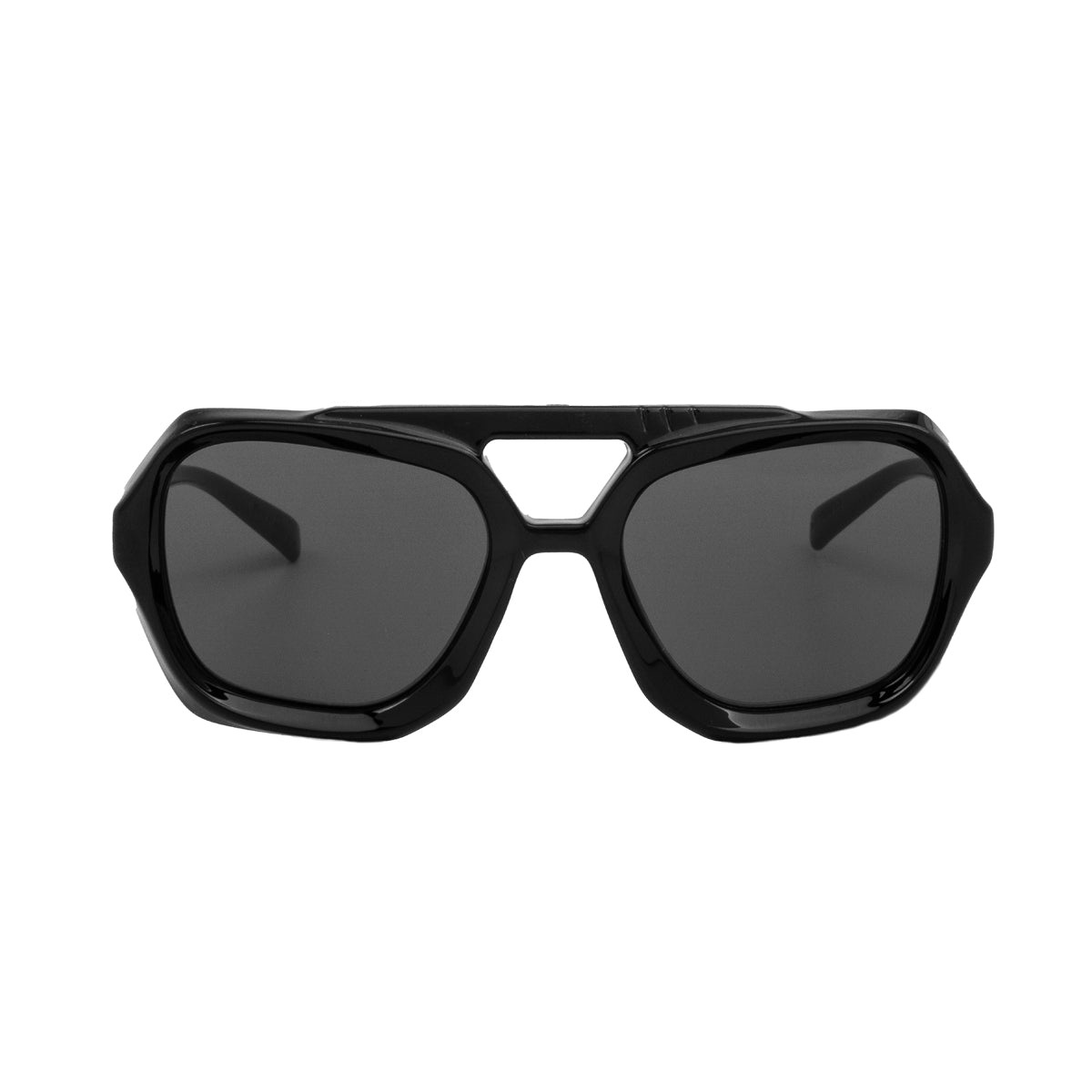 Tiger - Black Shiny - Grey Polarized Lens