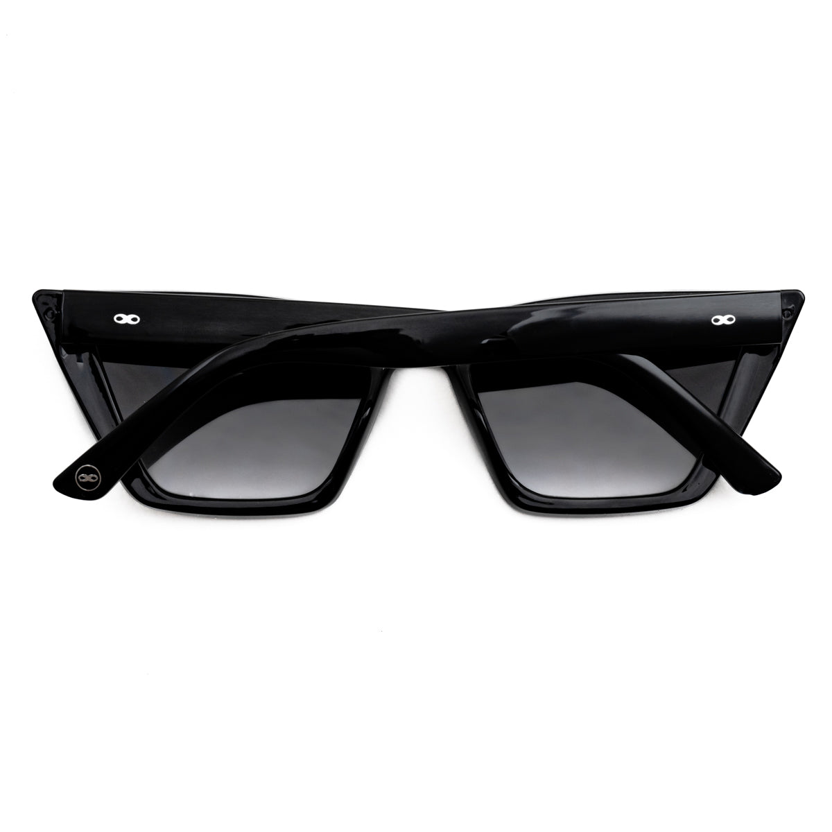 Frida - Black Shiny - Grey Gradient Lens