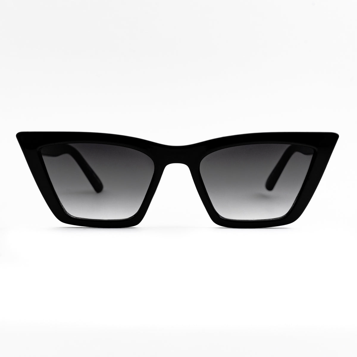 Frida - Black Shiny - Grey Gradient Lens