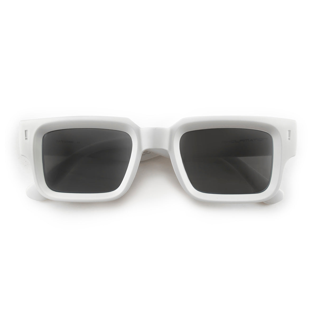 Exclamation - White Matt - Smoke Mirror Lens