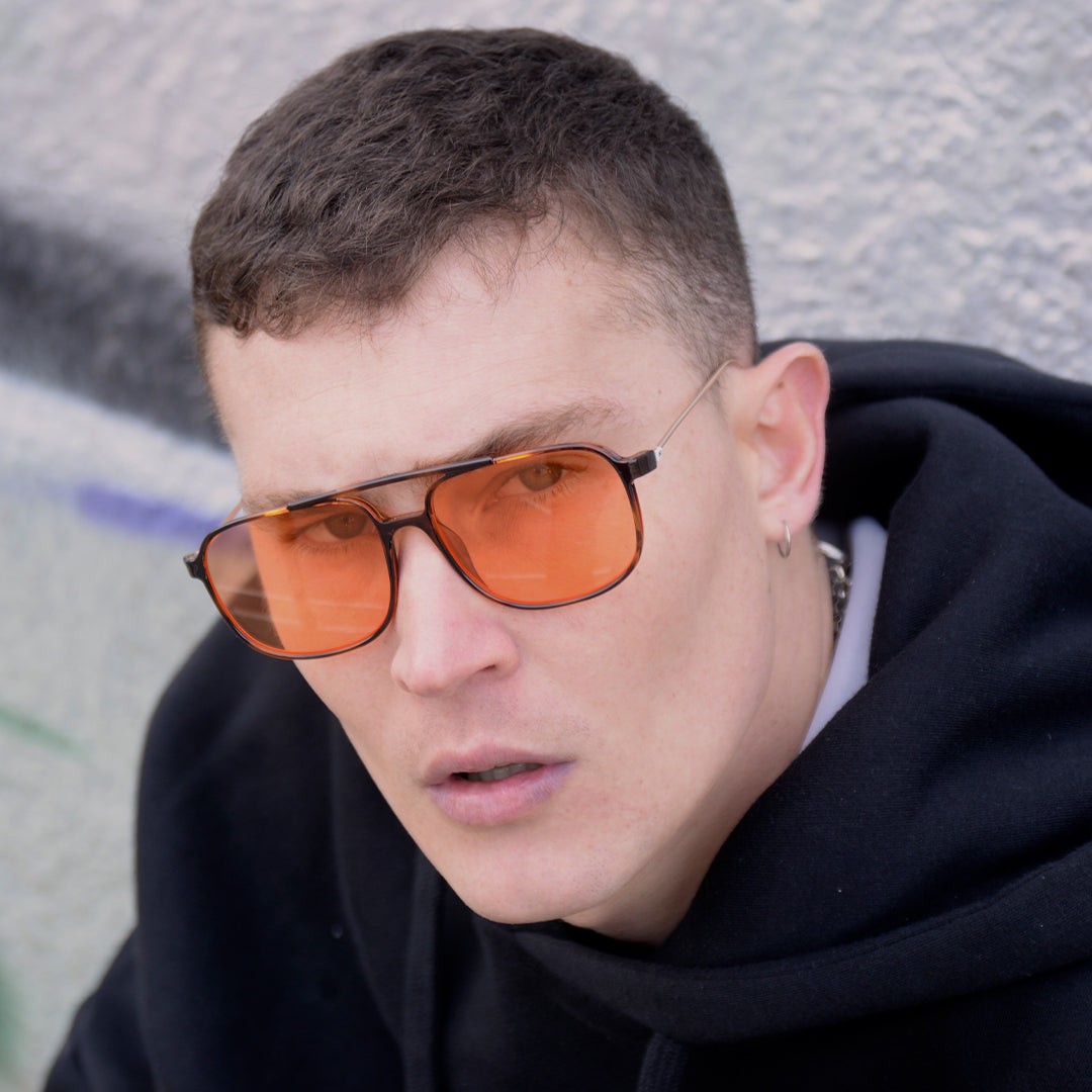 Caravan - Metal Tortoise - Tangerine Lens