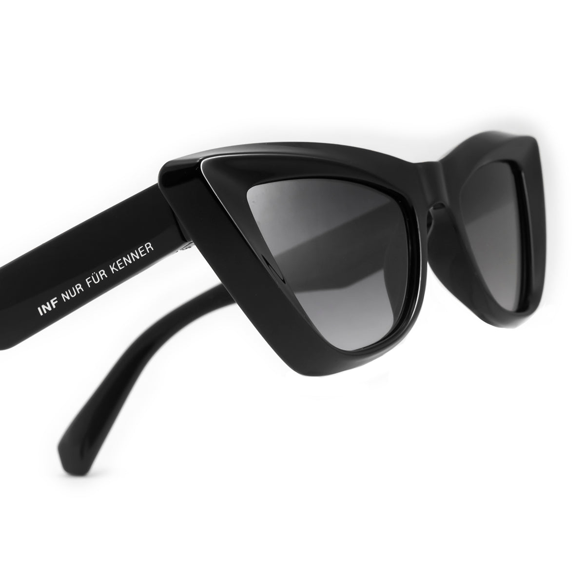 Linz - Black Shiny - Grey Gradient Lens