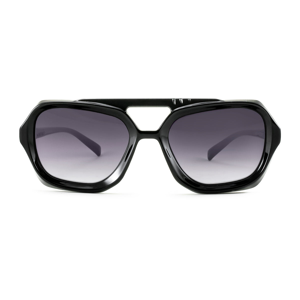 Tiger - Black Shiny - Grey Gradient Lens