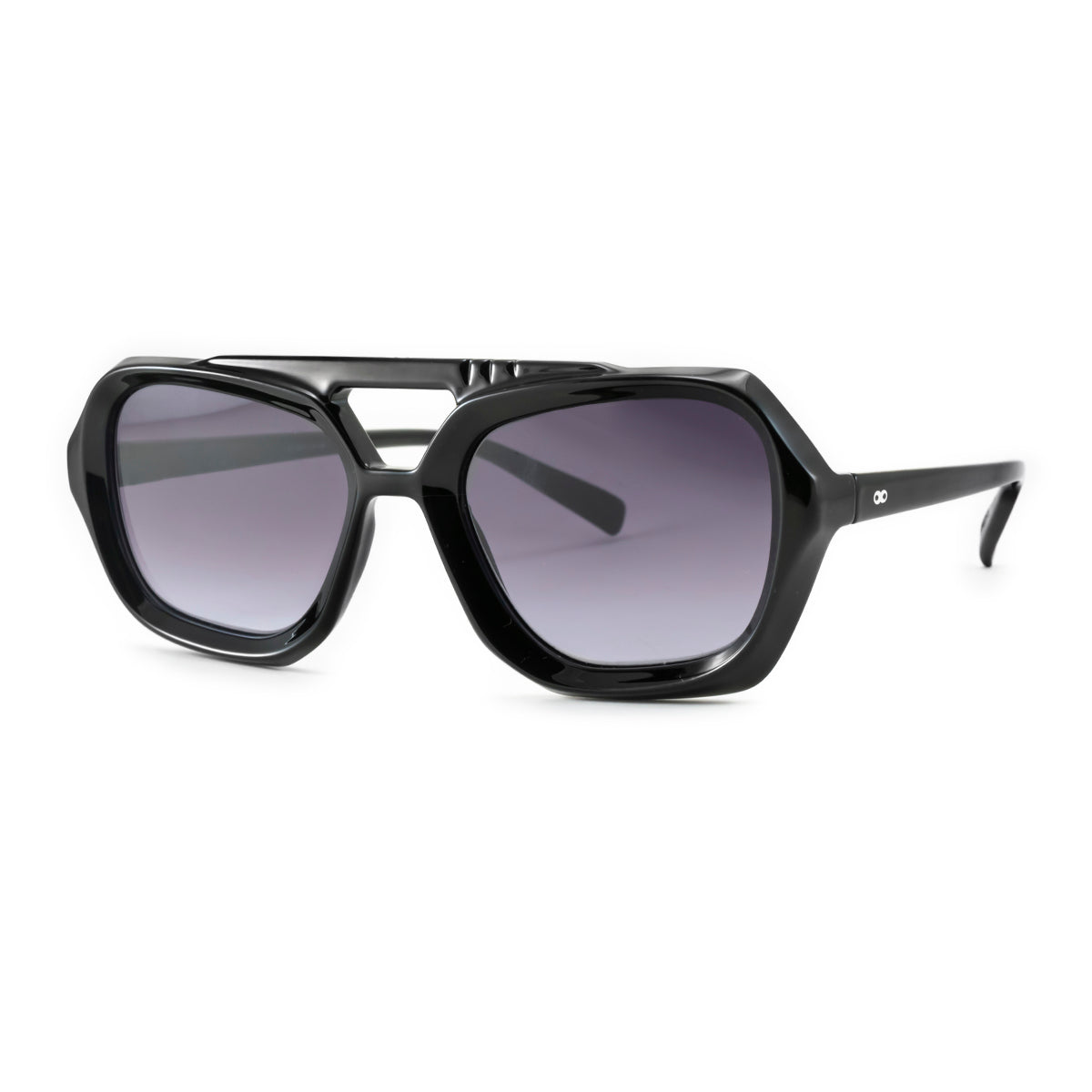 Tiger - Black Shiny - Grey Gradient Lens