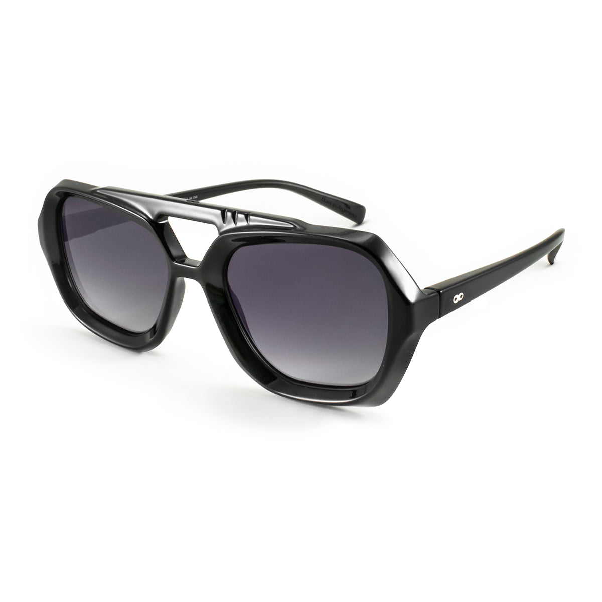 Tiger - Black Shiny - Grey Gradient Lens