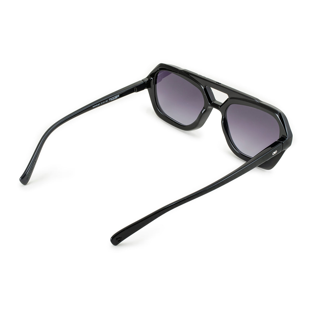 Tiger - Black Shiny - Grey Gradient Lens