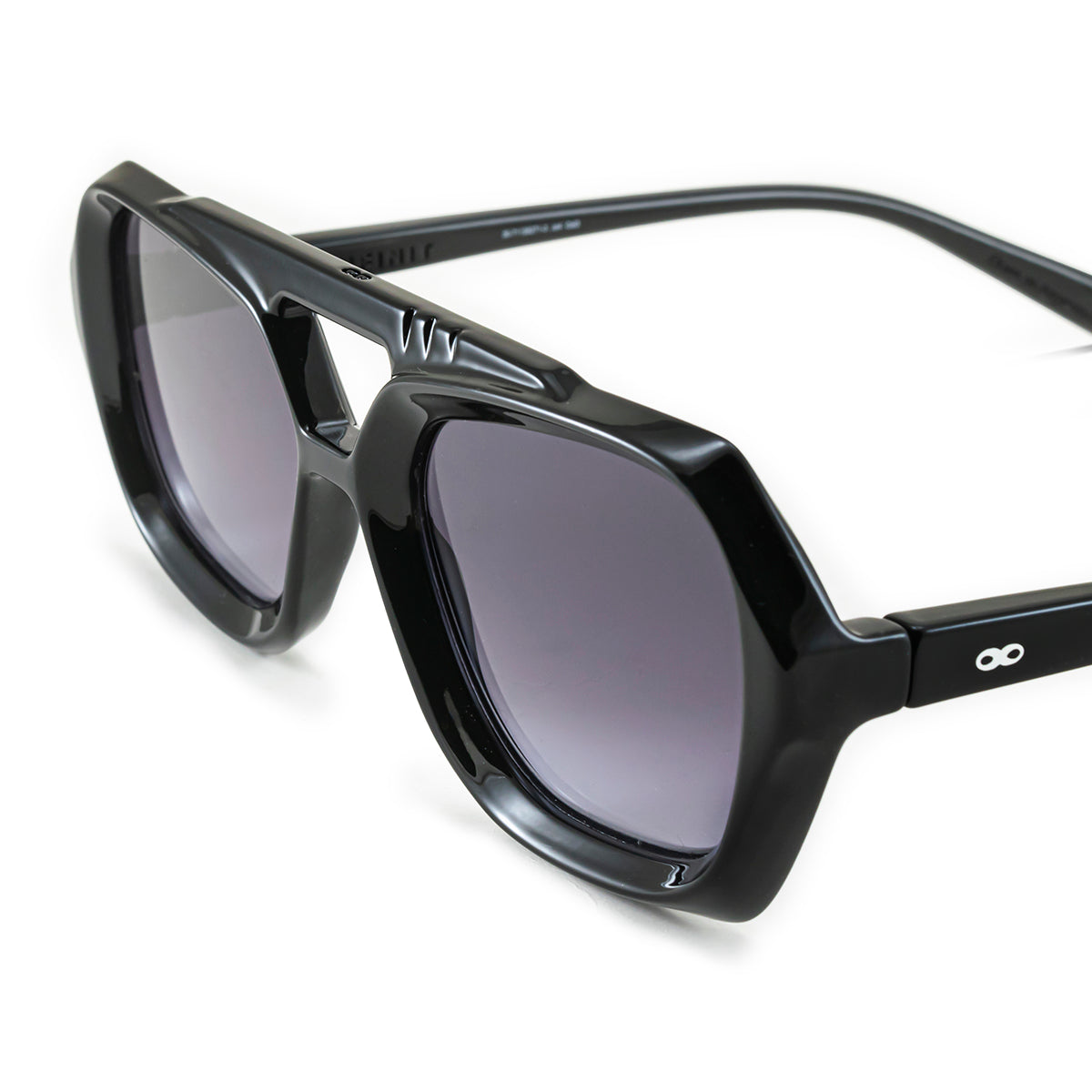 Tiger - Black Shiny - Grey Gradient Lens
