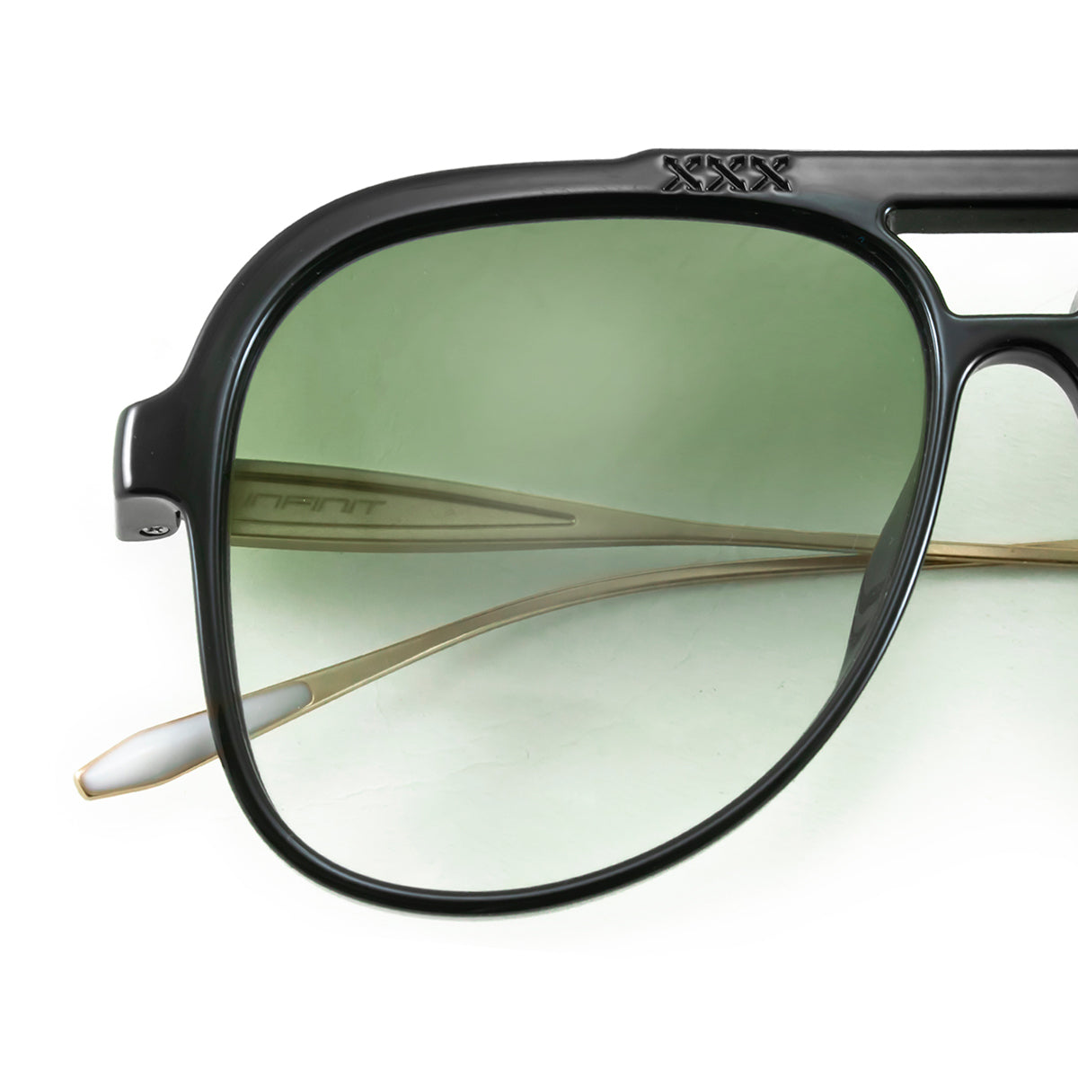 Triple XXX - Metal Black Shiny - Olive Gradient Lens