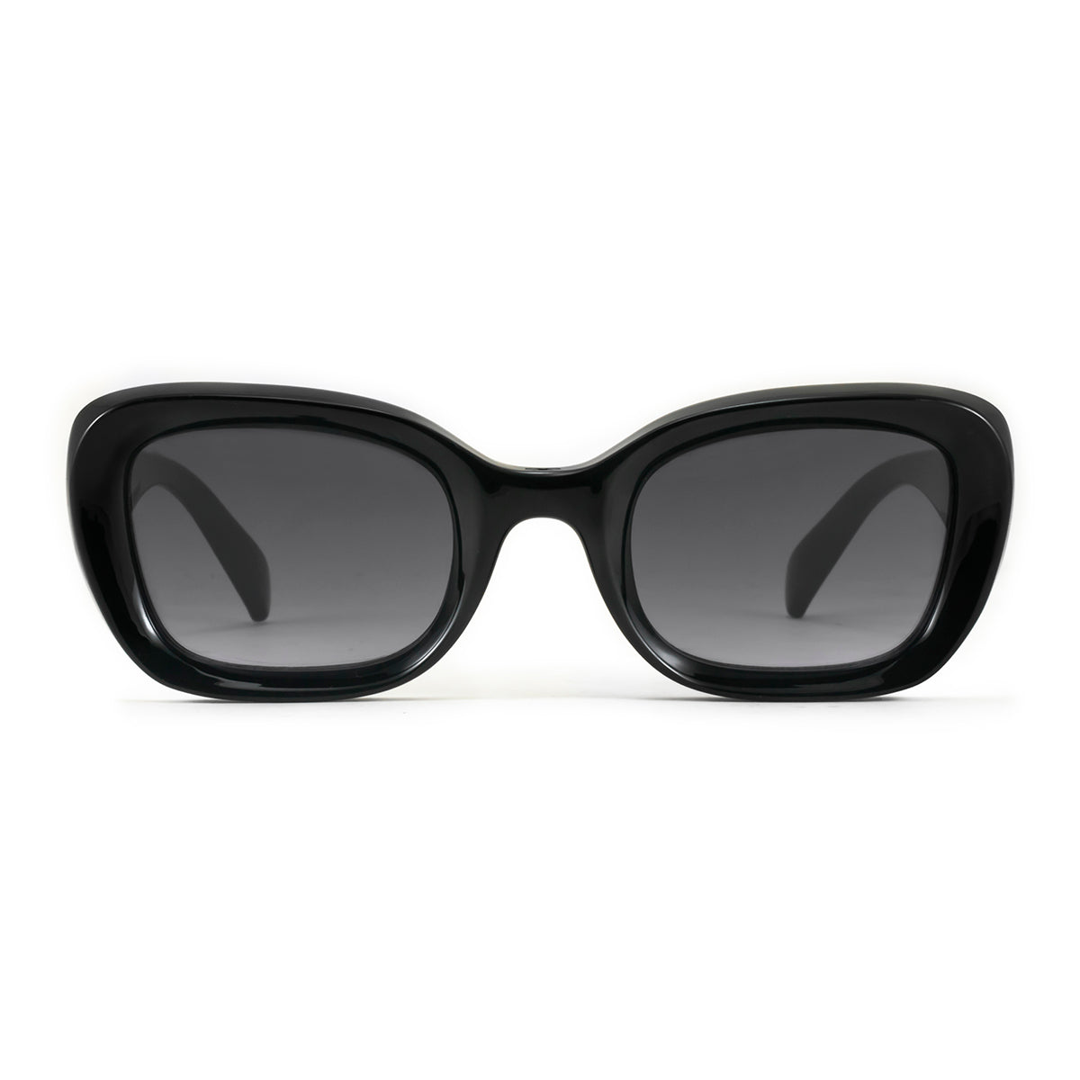 Turin - Black Shiny - Grey Gradient Lens