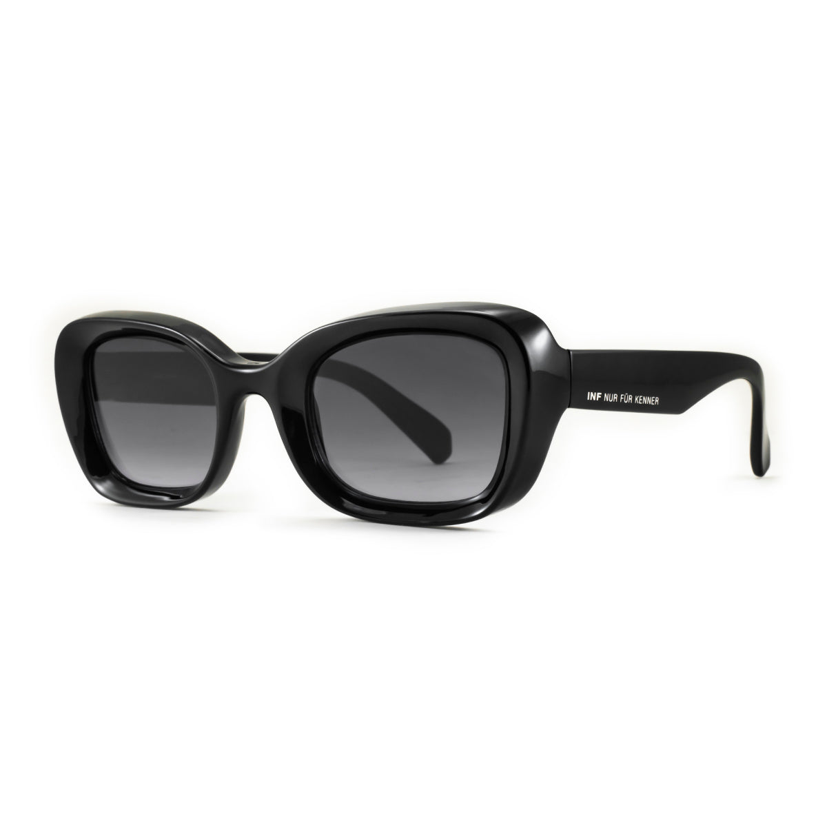 Turin - Black Shiny - Grey Gradient Lens