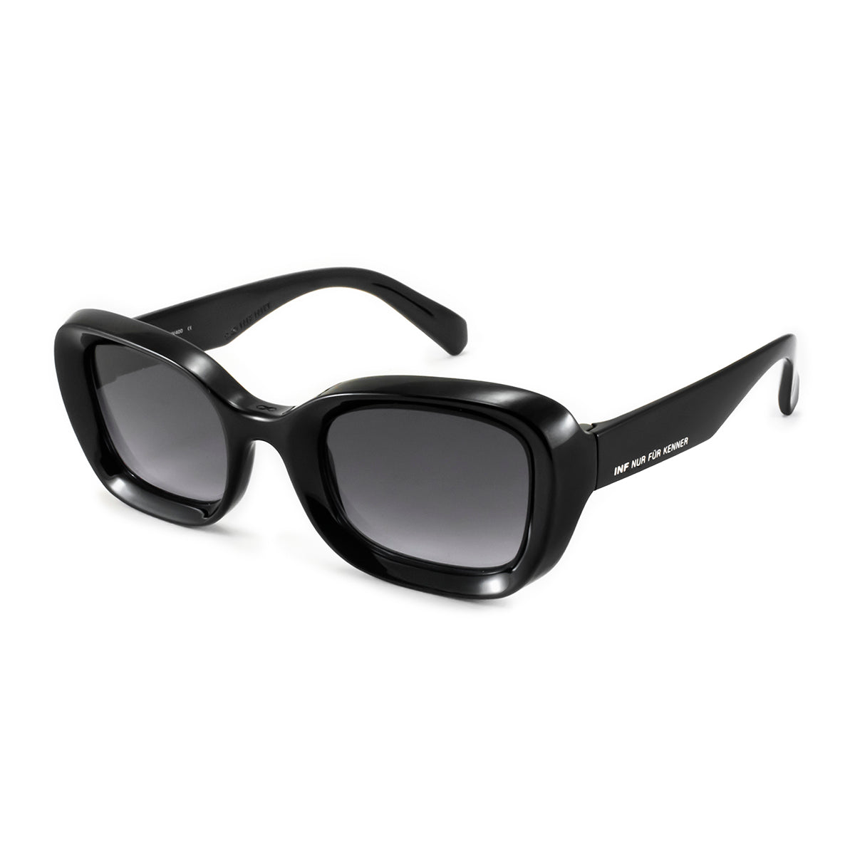 Turin - Black Shiny - Grey Gradient Lens