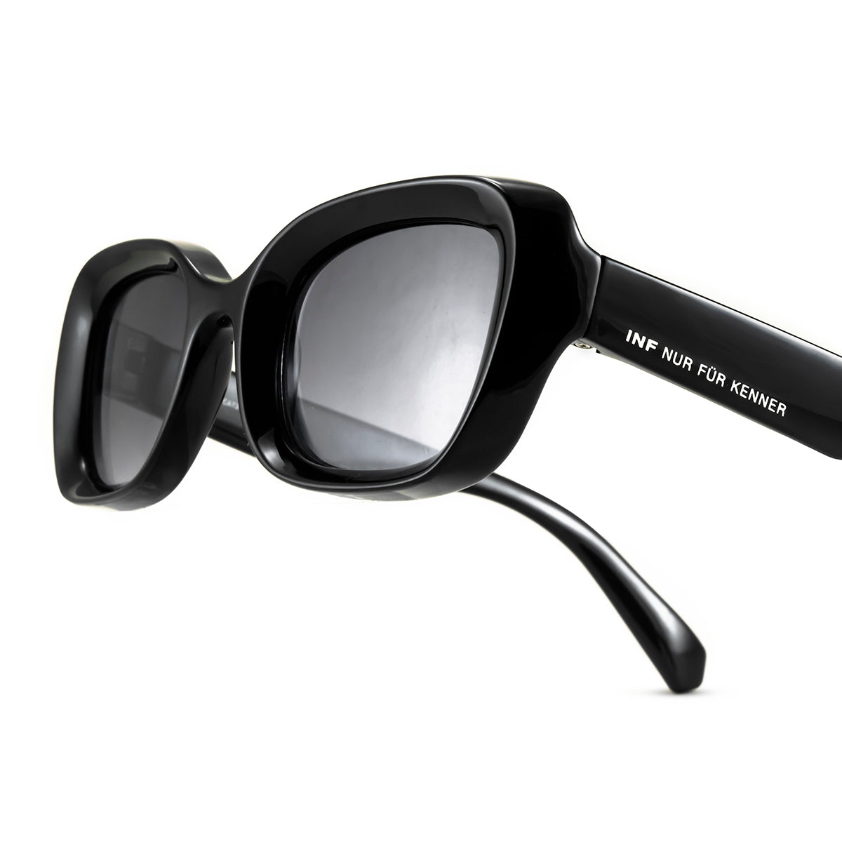 Turin - Black Shiny - Grey Gradient Lens