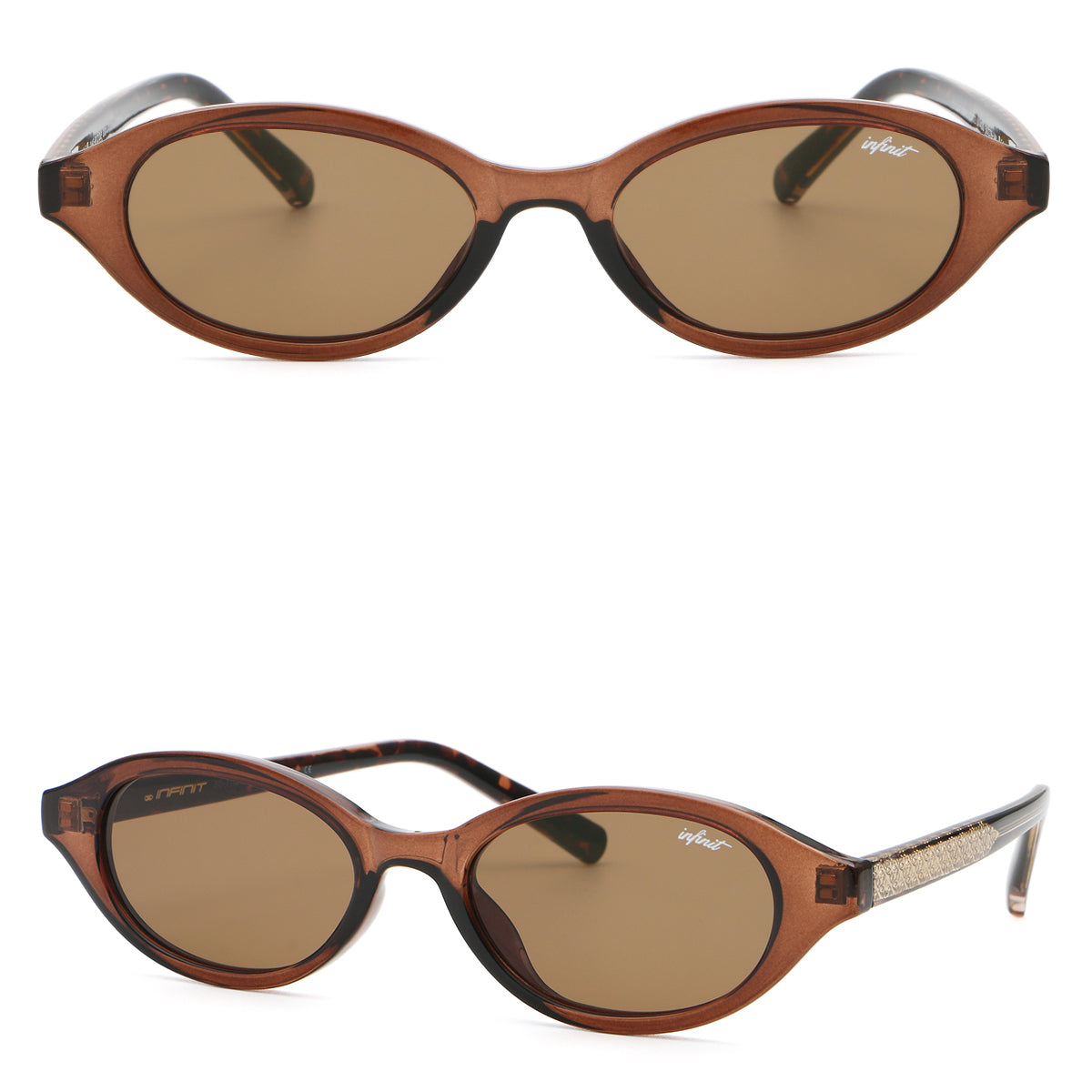 Brigitte - Burgundy - Brown Lens