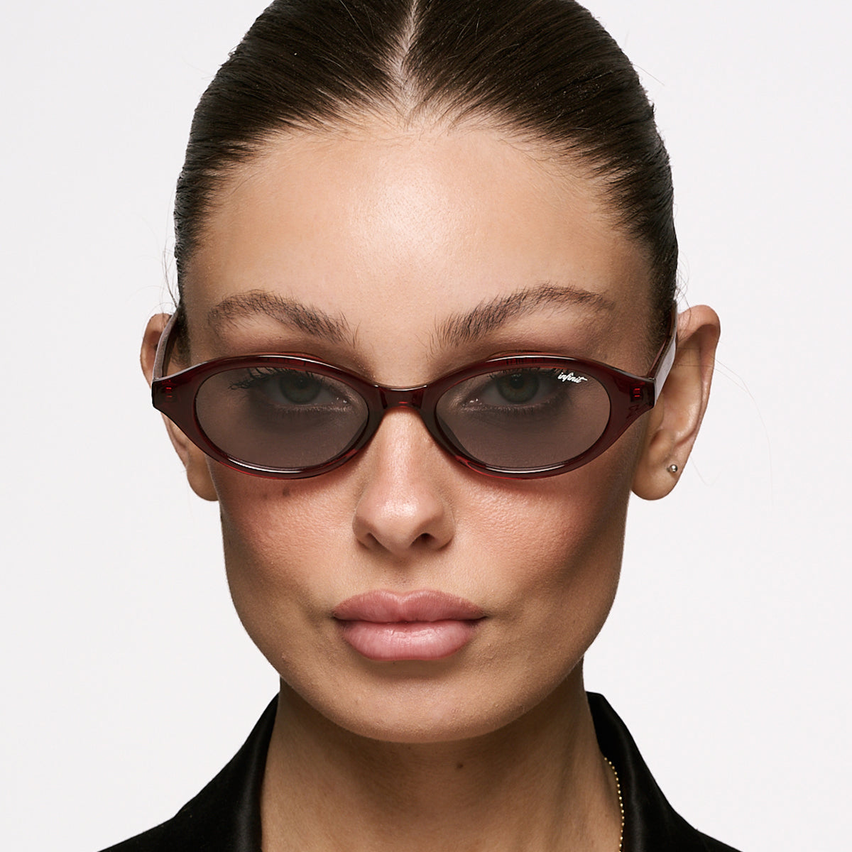 Brigitte - Burgundy - Light Gray Lens