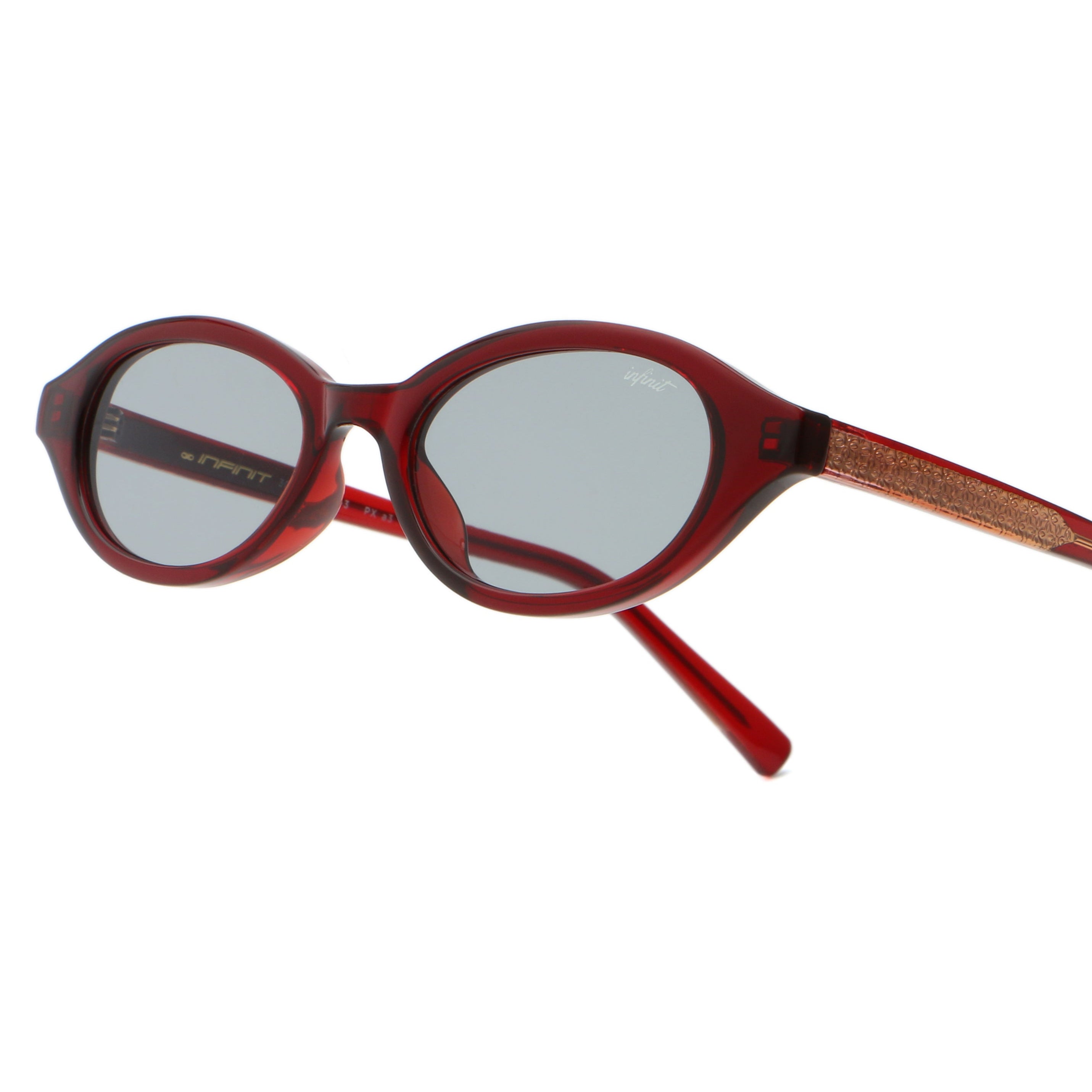 Brigitte - Burgundy - Light Gray Lens