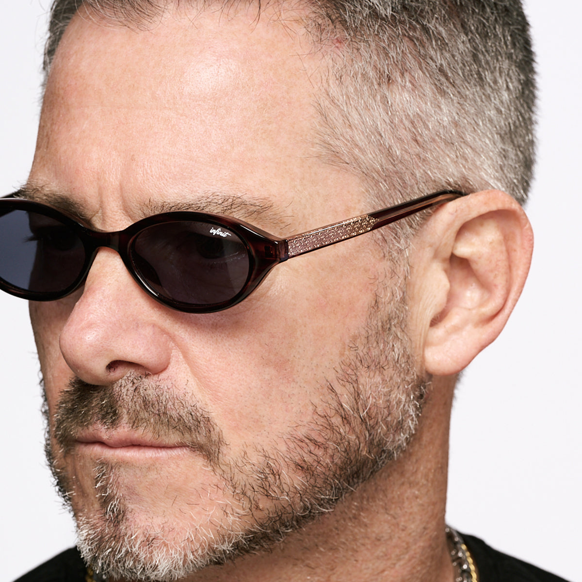 Brigitte - Havana Wood - Blue Lens