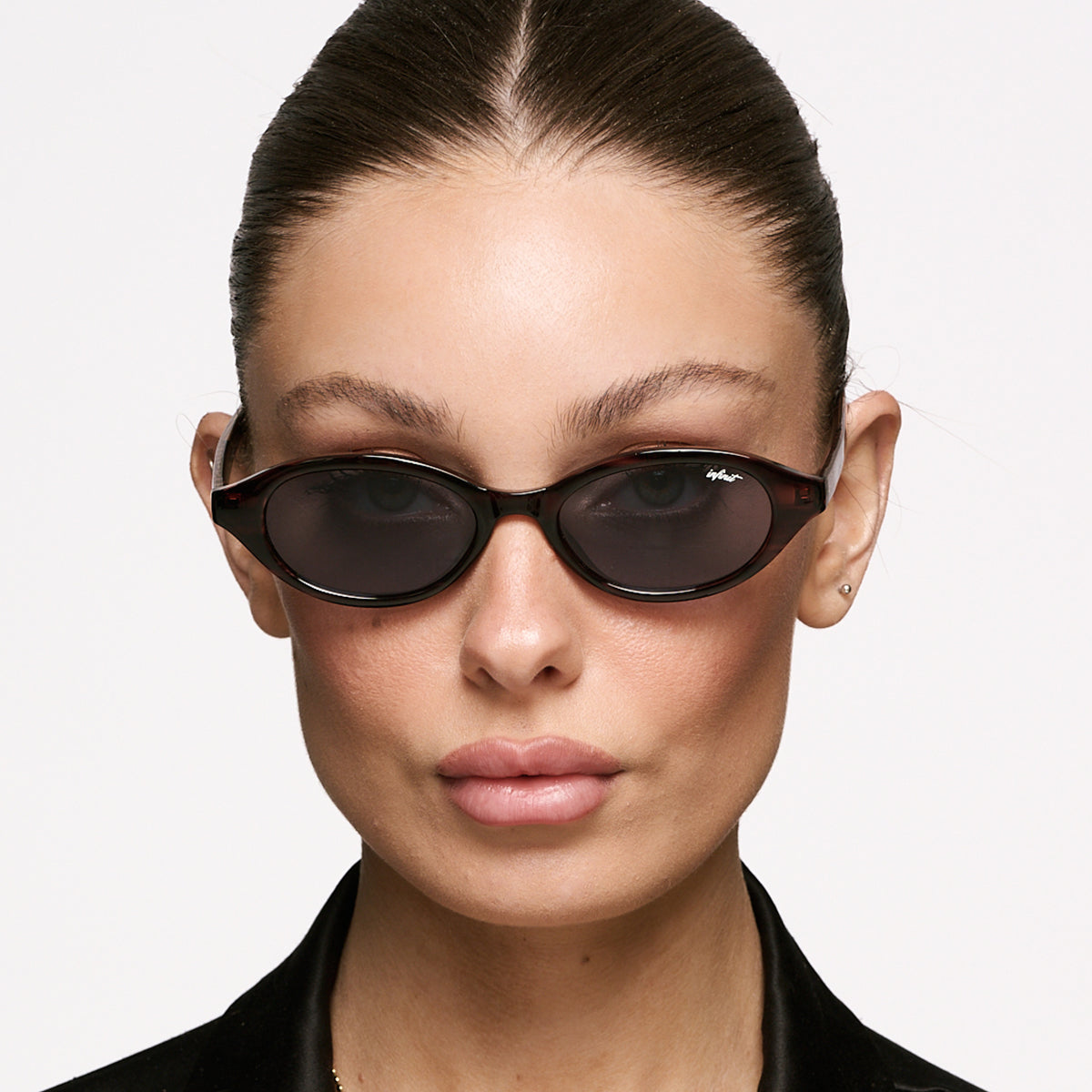 Brigitte - Havana Wood - Blue Lens