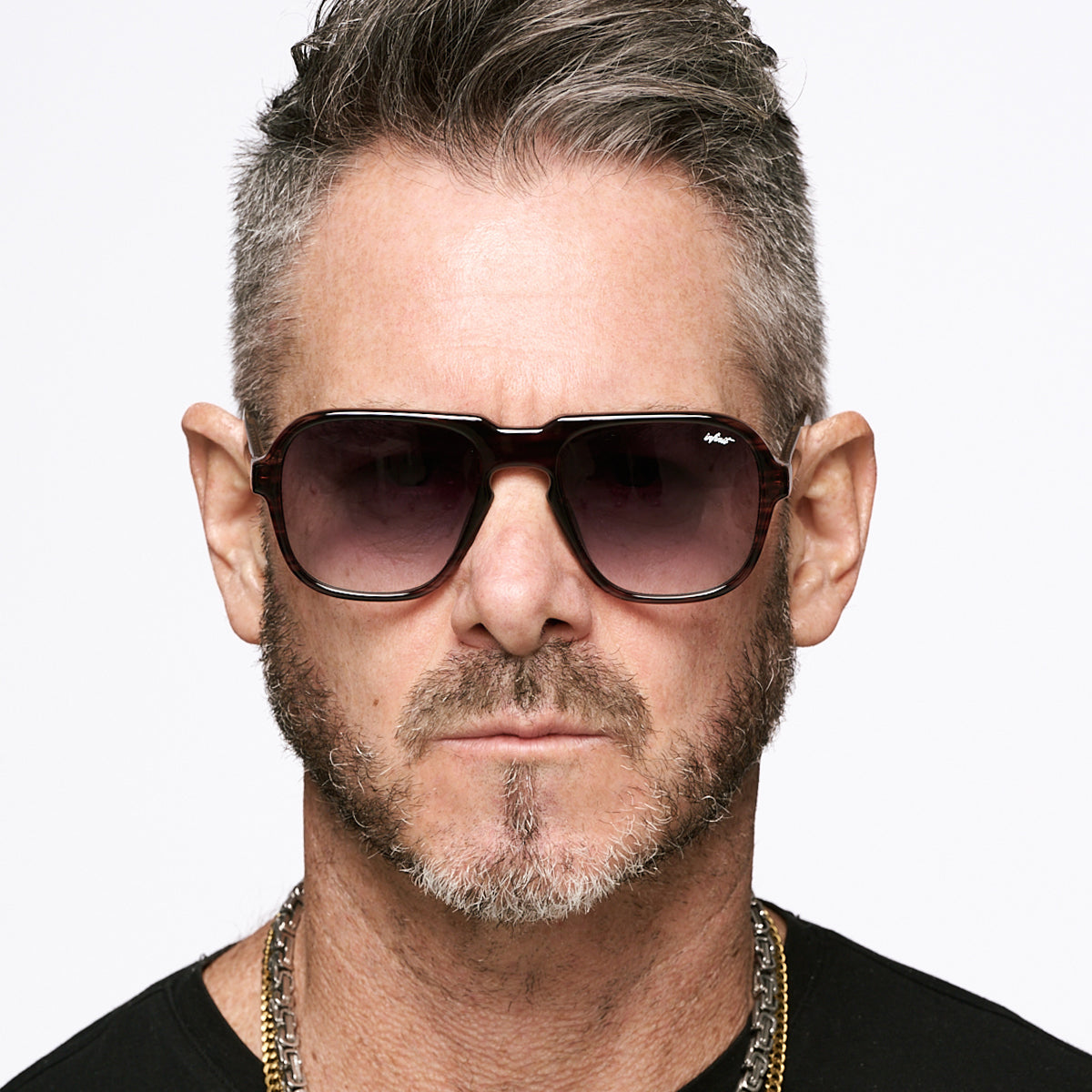 Burdeos - Havana Wood - Gray Degraded Lens