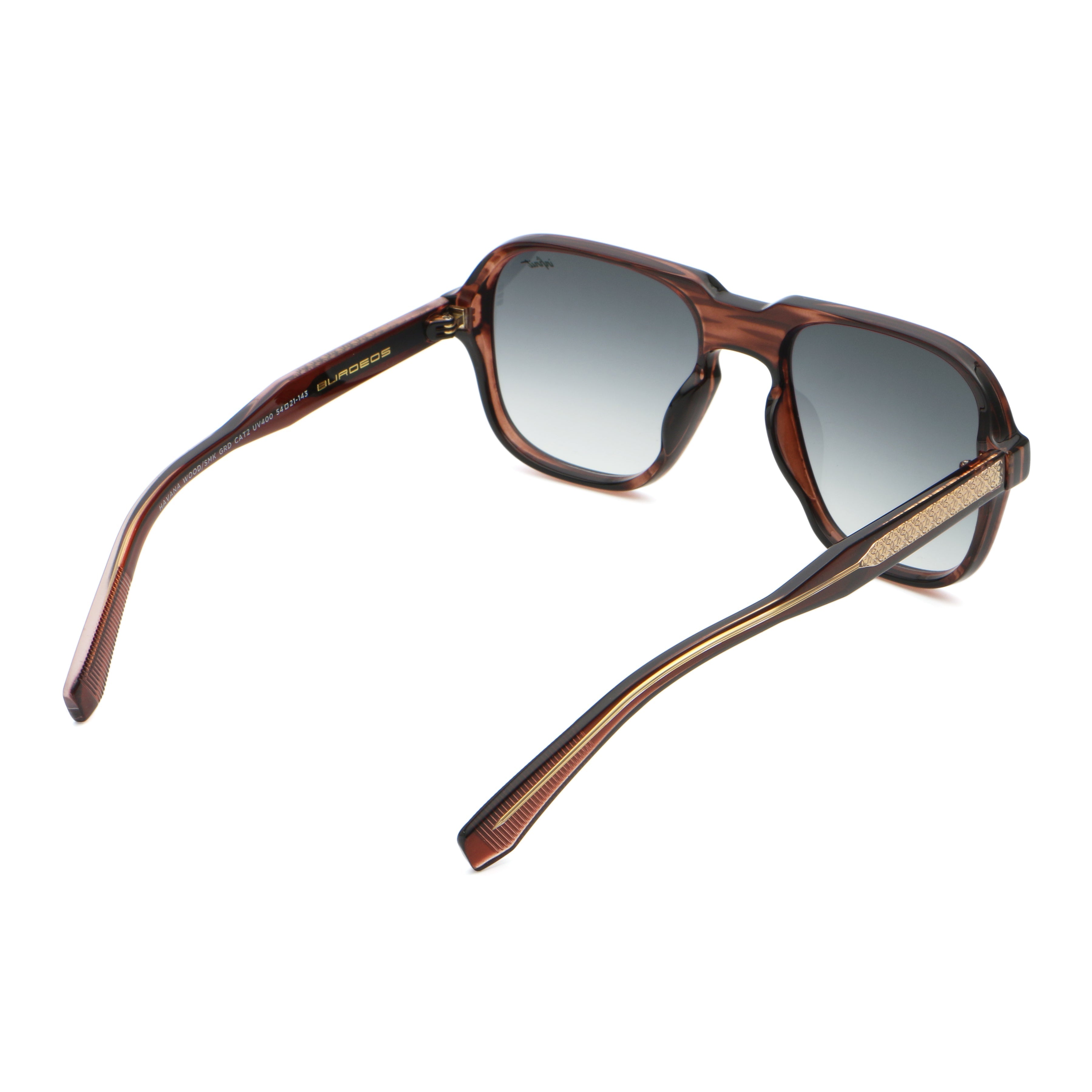 Burdeos - Havana Wood - Gray Degraded Lens