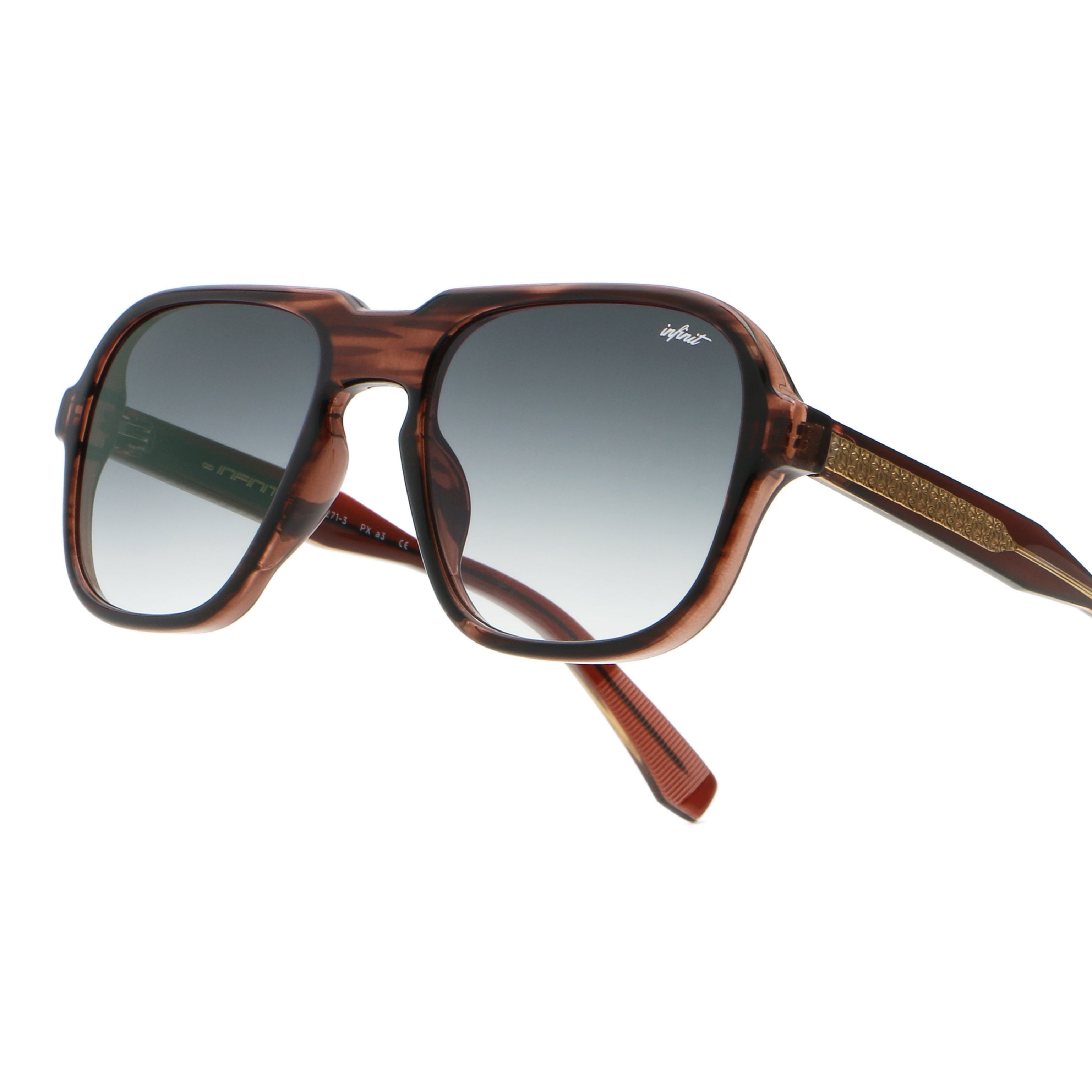 Burdeos - Havana Wood - Gray Degraded Lens