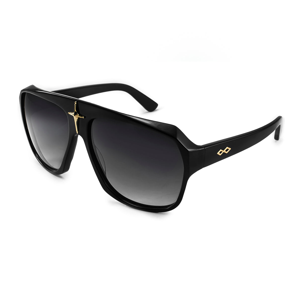 CRUZ - BLACK SHINY SMOKE GRADIENT - Detail view - INFINIT Eyewear