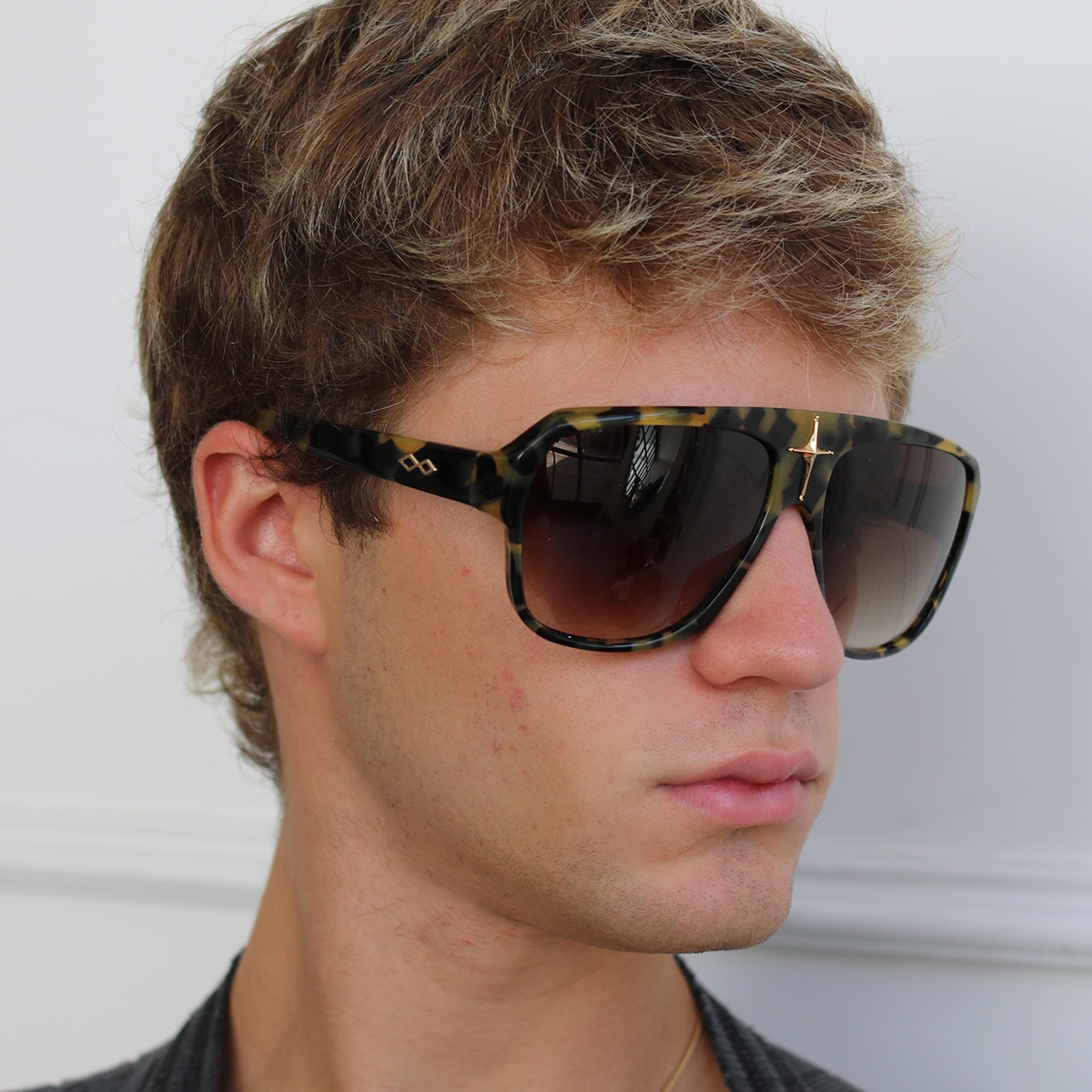 Cruz Carey Verde Lente Marron Degrade - imagen 6