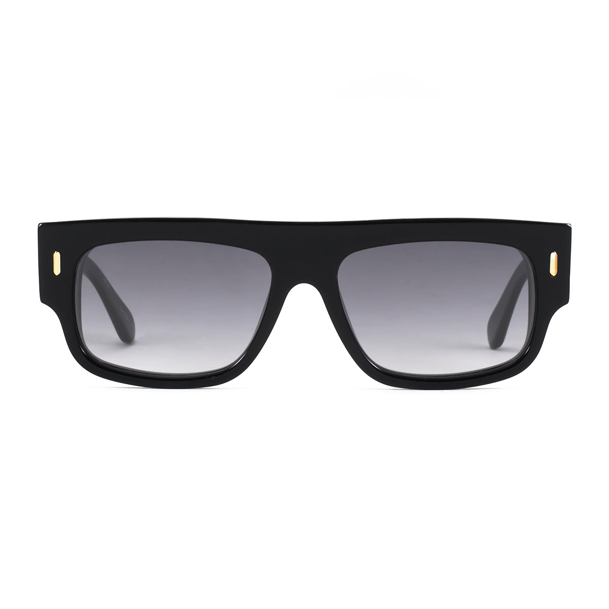 Glasgow Eco Briller - Black Shiny - Smoke Gradient Lens