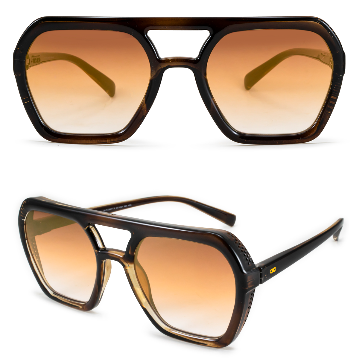 Lyon - Gold Brown - Orange Lens