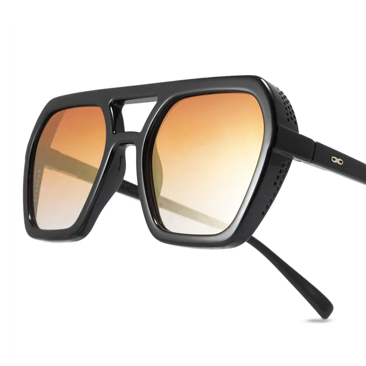 Lyon Negro Brillo Lente Suave Espejada Naranja Degrade - imagen 6
