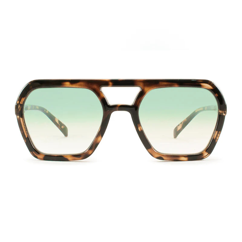 Lyon - Tortoise - Green Gradient Lens