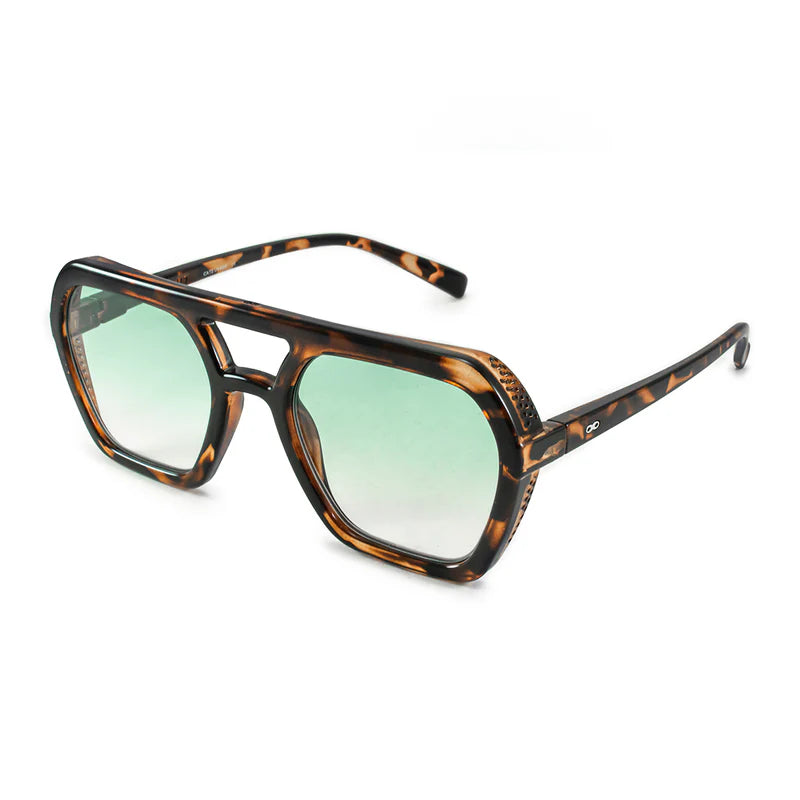 Lyon - Tortoise - Green Gradient Lens