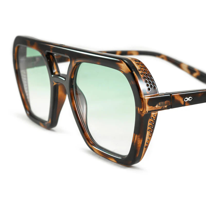 Lyon - Tortoise - Green Gradient Lens