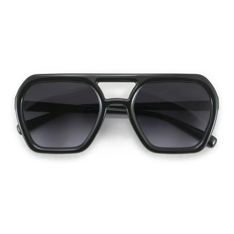 Lyon - Black Shiny - Grey Gradient Lens
