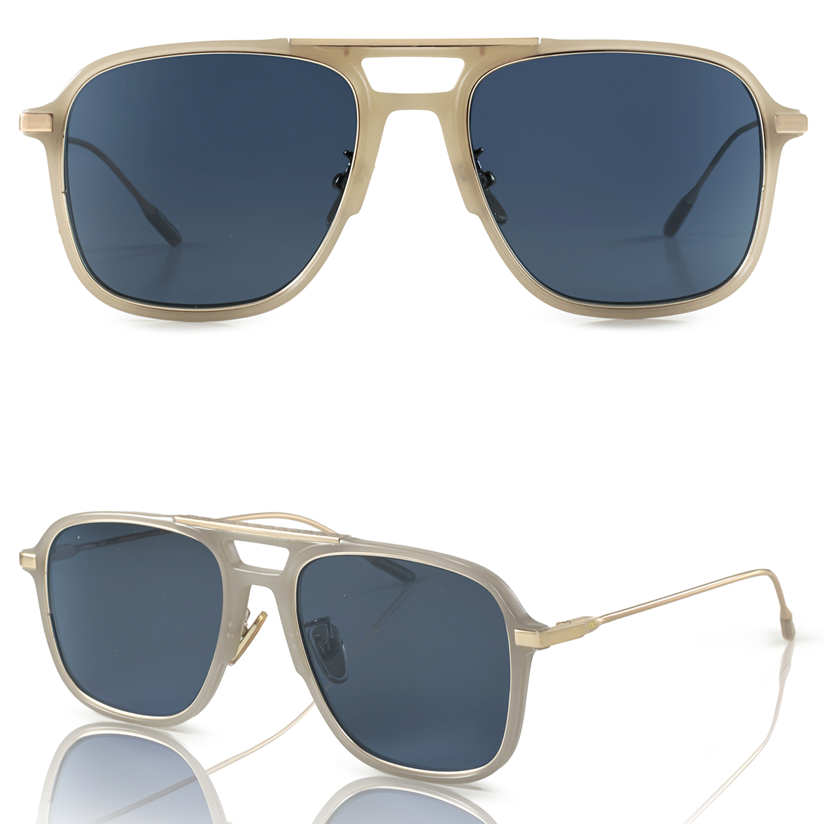 Miami Milky Brown - Blue Lens