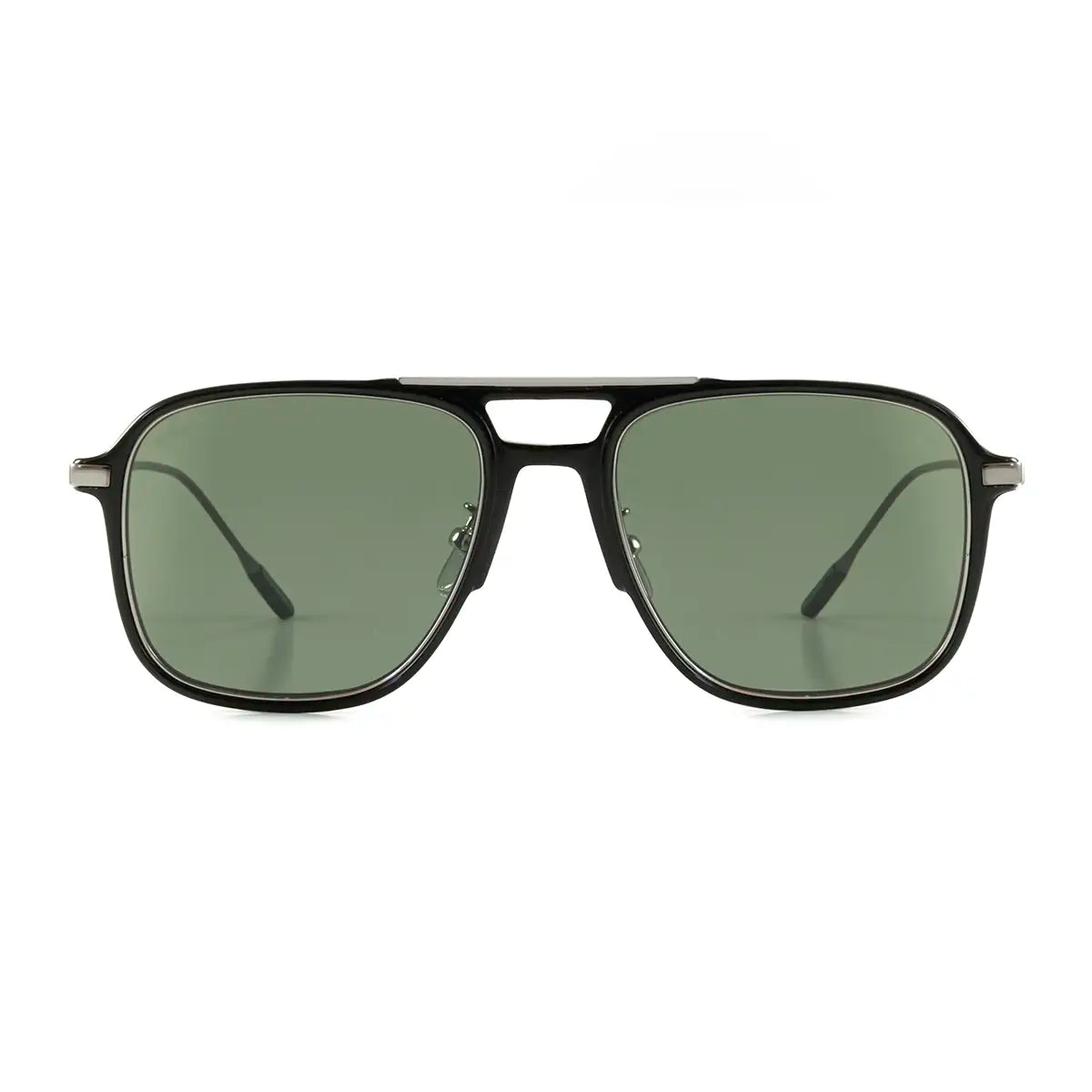 Miami Black Shiny - Green Lens