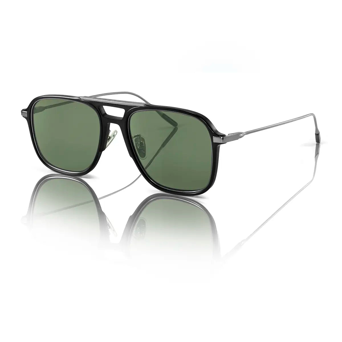 Miami Black Shiny - Green Lens
