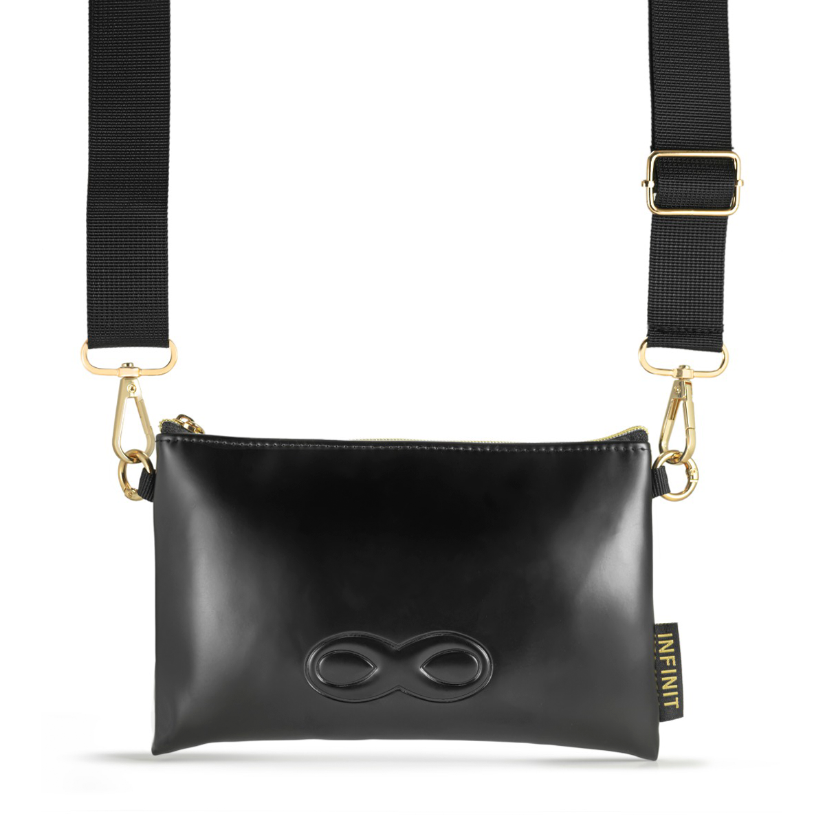 Infinit Mini Bag Cell Phone Holder Crossbody Card Holder Black - View 2 - INFINIT Eyewear