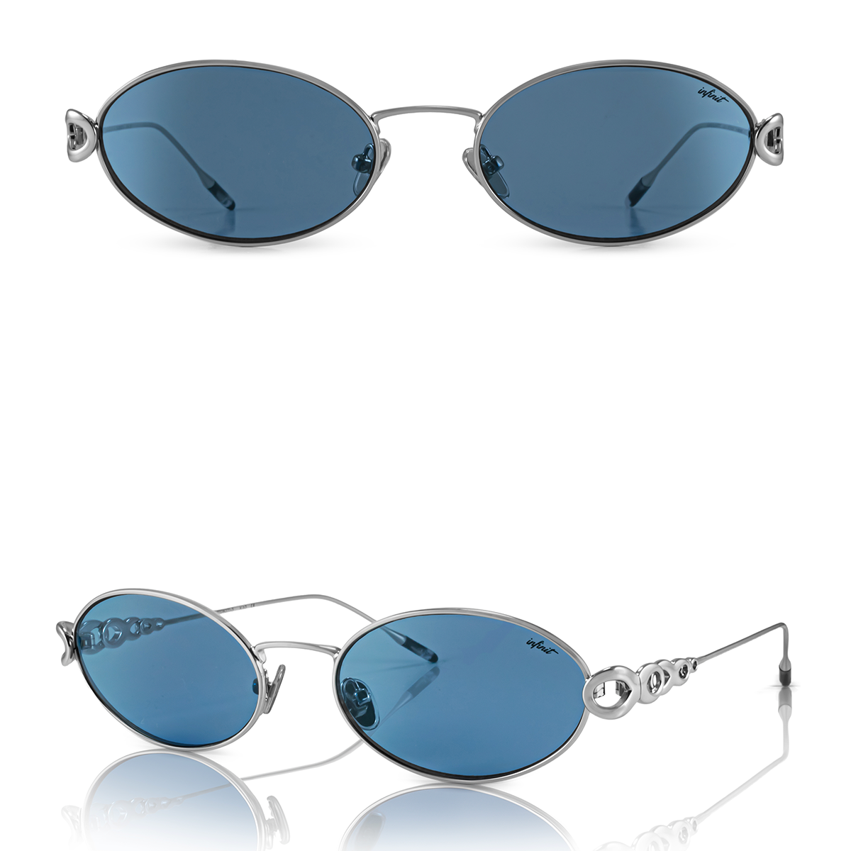 Namib - Silver - Blue Lens