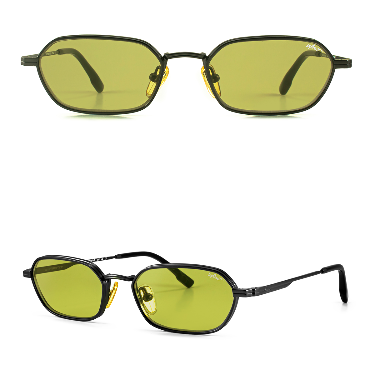 Naoki - Grey - Green Lens