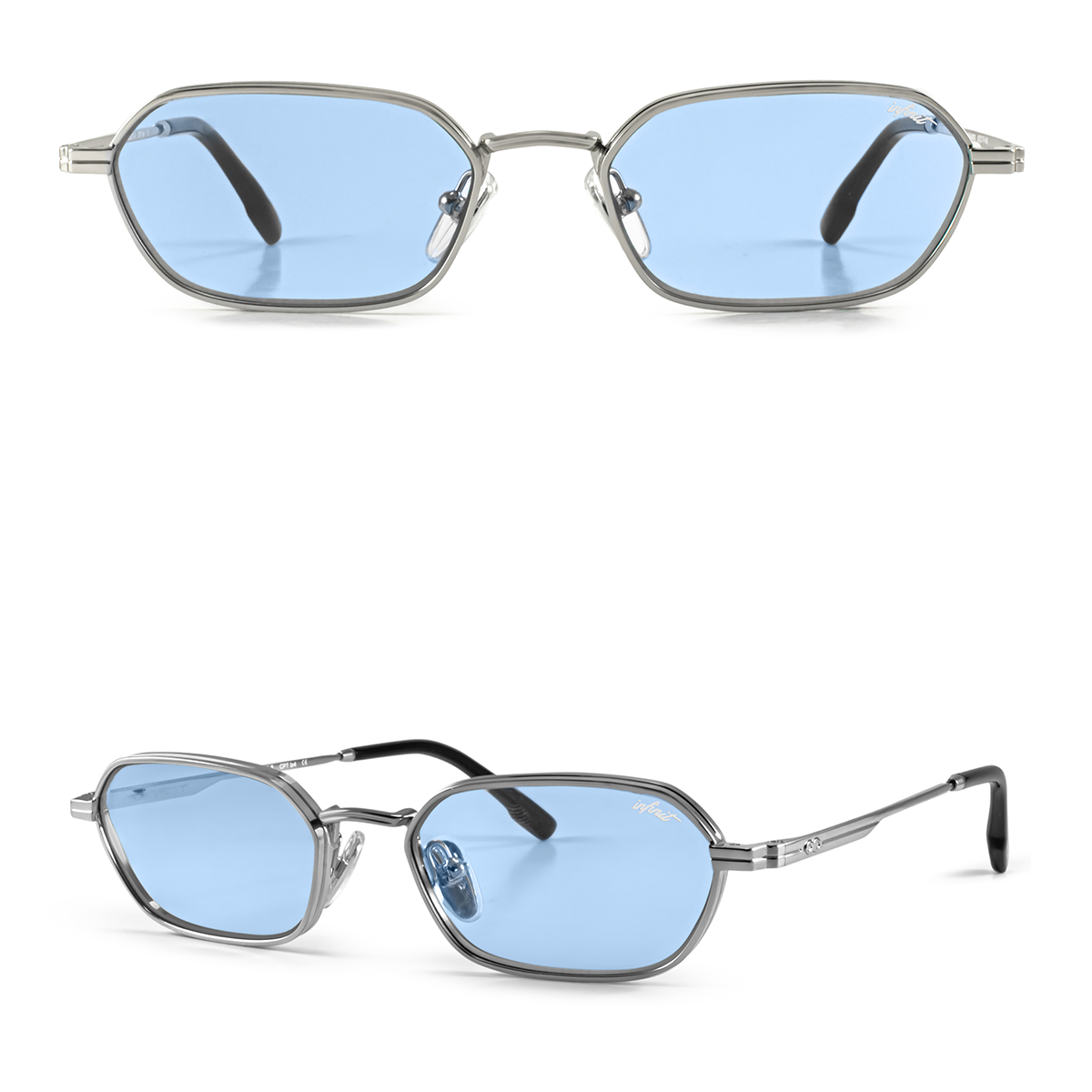 Naoki - Silver Light - Blue Lens