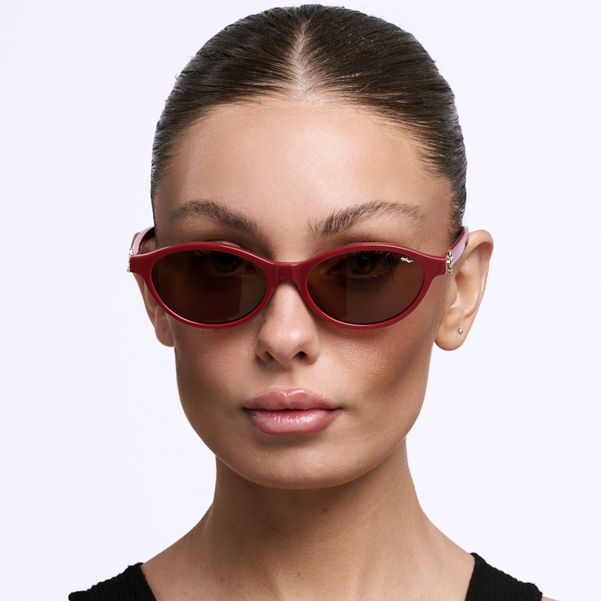 Naomi - Burgundy - Brown Lens