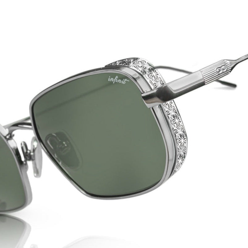 Palmyra - Silver - Green Lens
