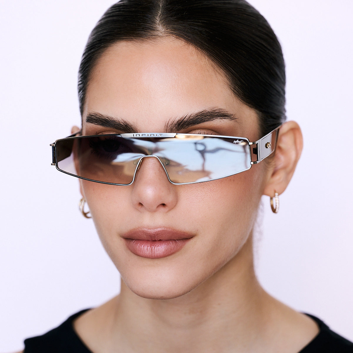 Panoramic - Silver - Coffee Mirrored Gradient Lens