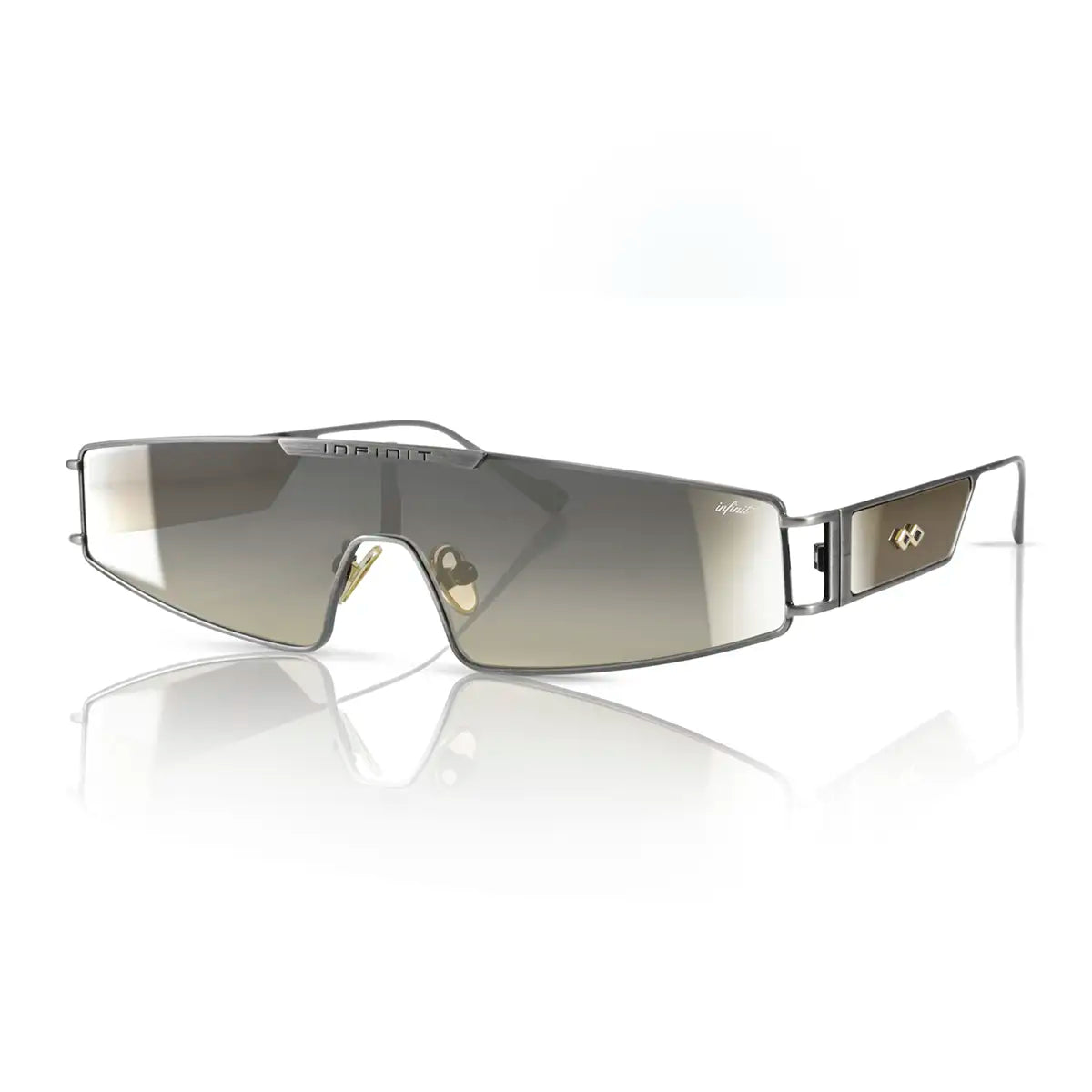 Panoramic - Silver - Coffee Mirrored Gradient Lens