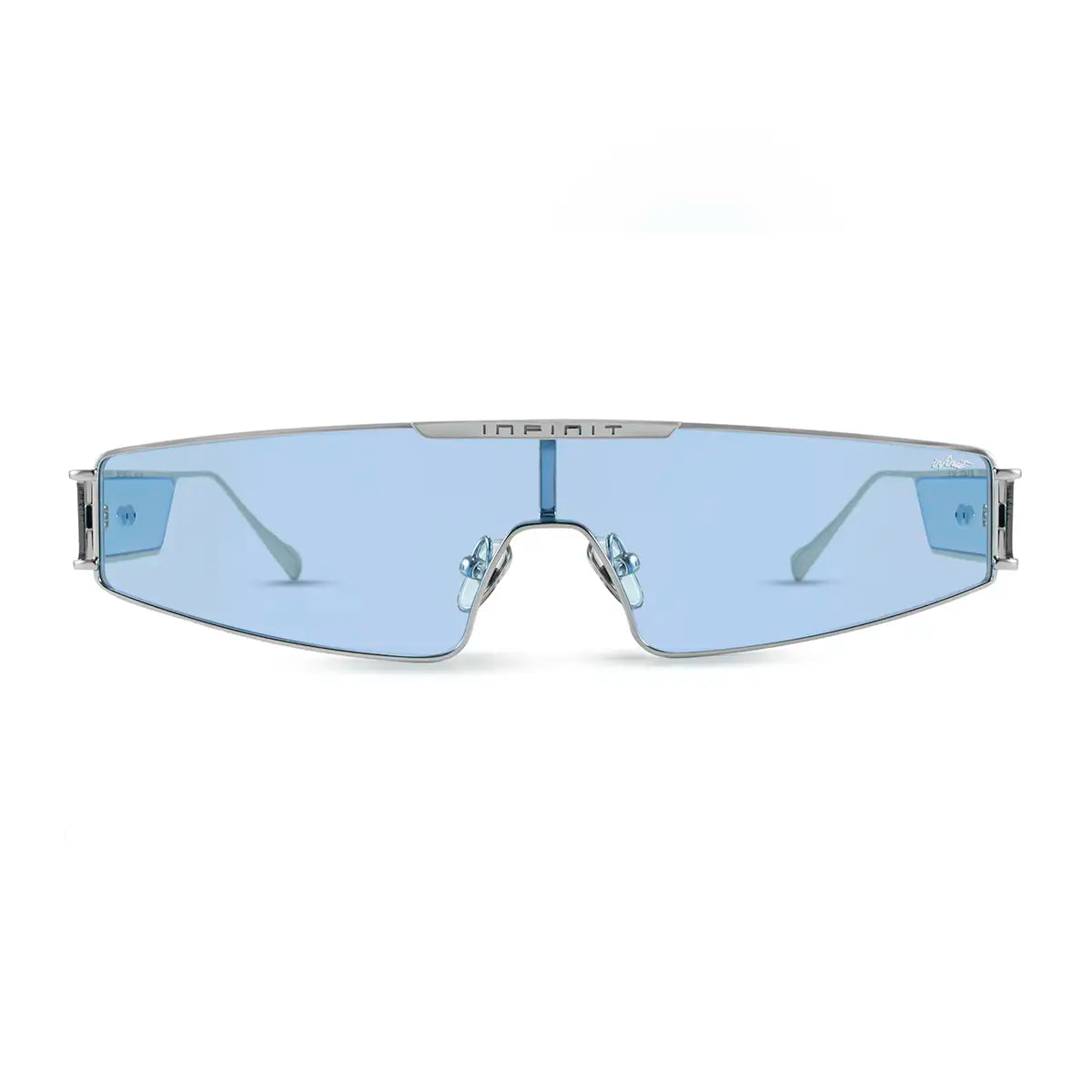 Panoramic - Silver - Retro Blue Lens