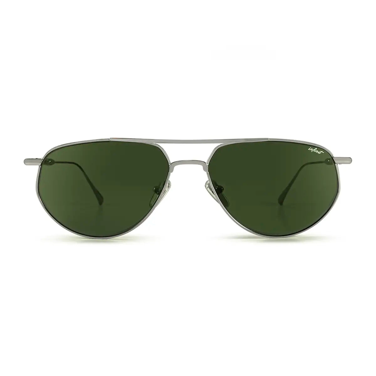 Petra - Silver - Green Lens