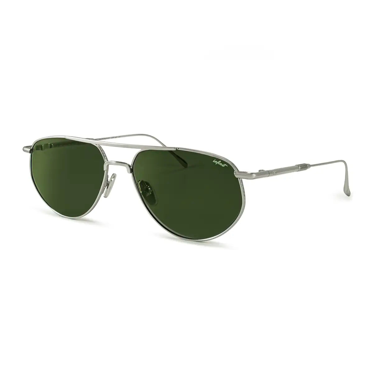 Petra - Silver - Green Lens