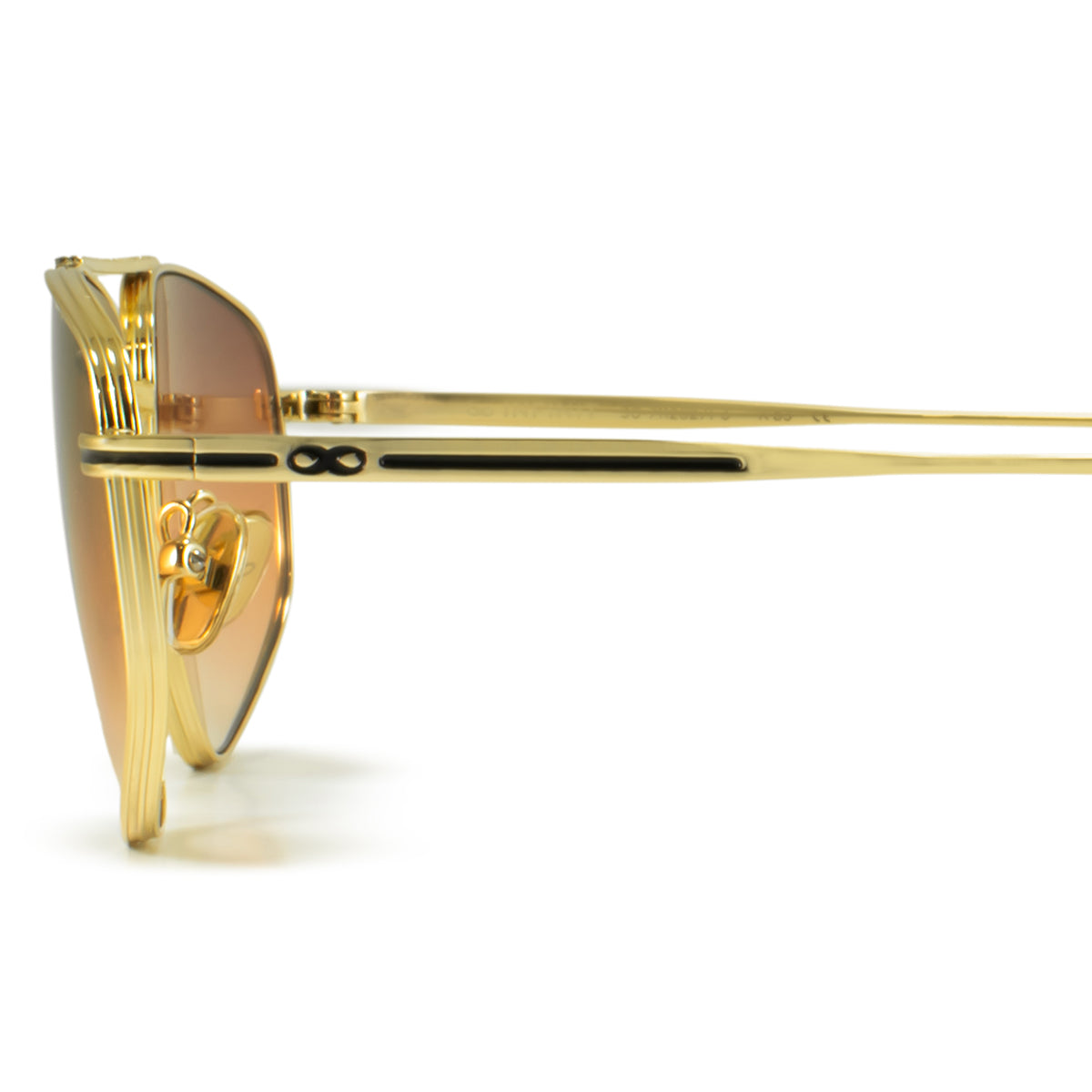 Pierre - Gold Gold - Orange Degraded Lens