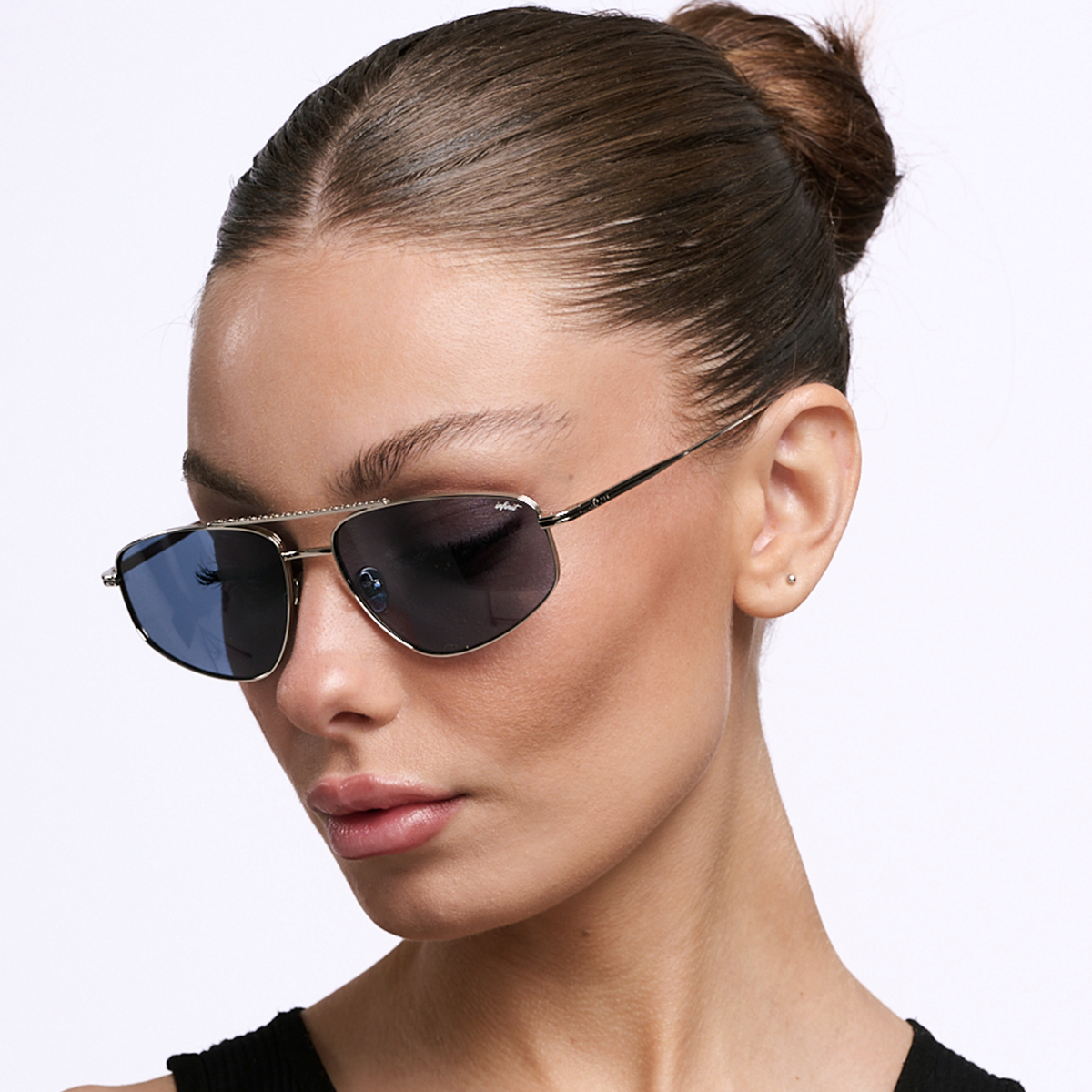 Pierre - Silver - Blue Lens