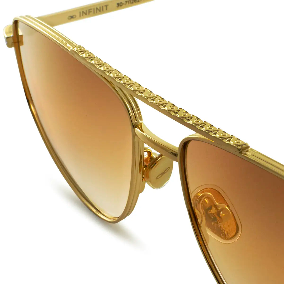 Pierre - Gold Gold - Orange Degraded Lens